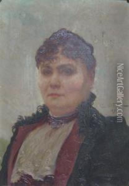 Portrait De Femme Oil Painting - Gabriel Joseph Marie Augustin Ferrier