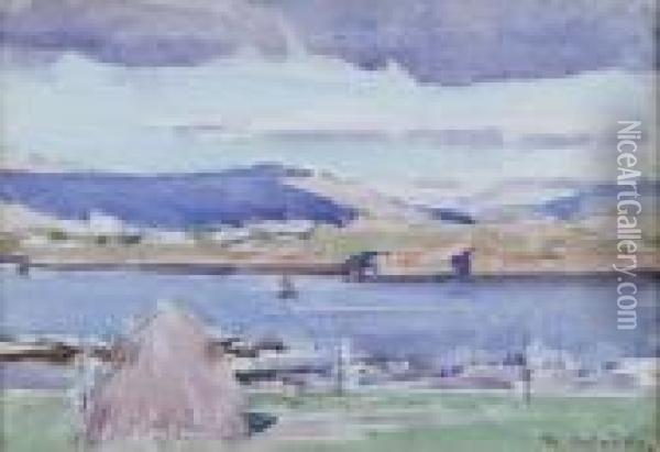 Haystacks, Iona Oil Painting - Francis Campbell Boileau Cadell