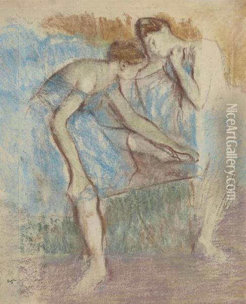 Danseuses Au Repos Oil Painting - Edgar Degas