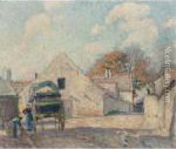 Rue Dans Le Village Oil Painting - Henri Lebasque