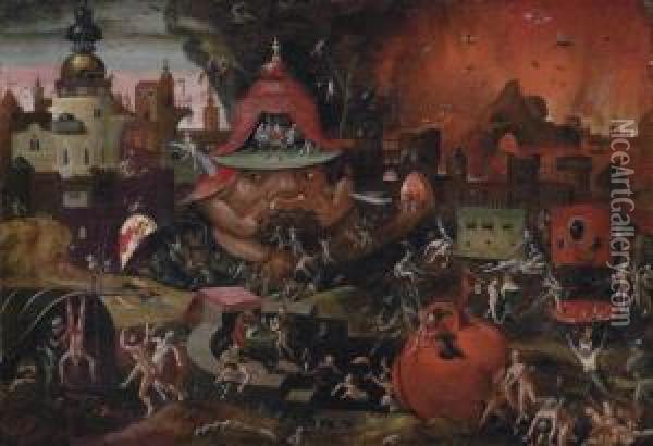 The Harrowing Of Hell Oil Painting - Pieter van der Heyden