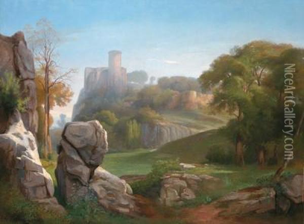 Romantische Flusslandschaft Signiert Und Undeutlich Datiert Gustav Noel Oil Painting - Gustave Noel