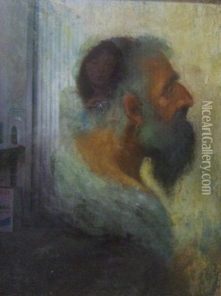 Le Vieux Juif Oil Painting - Nicolae Gropeano