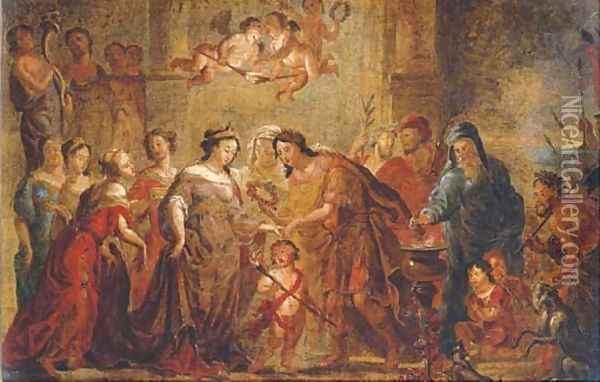 The marriage of Scipio Oil Painting - Gerard de Lairesse