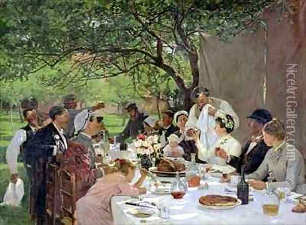 The Wedding Meal at Yport Oil Painting - Albert-Auguste Fourie