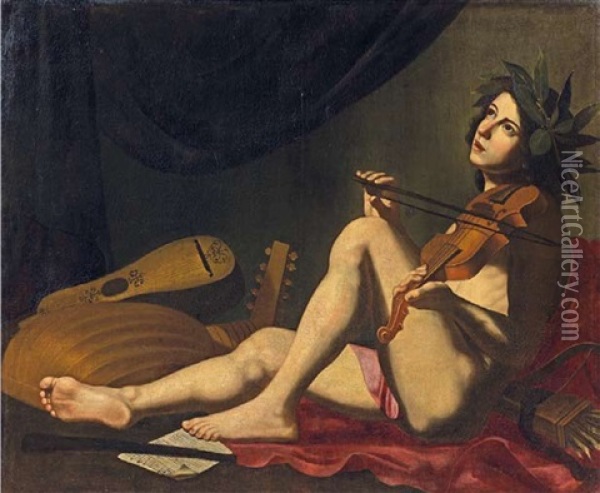 Allegorie De La Musique Oil Painting - Tommaso Salini