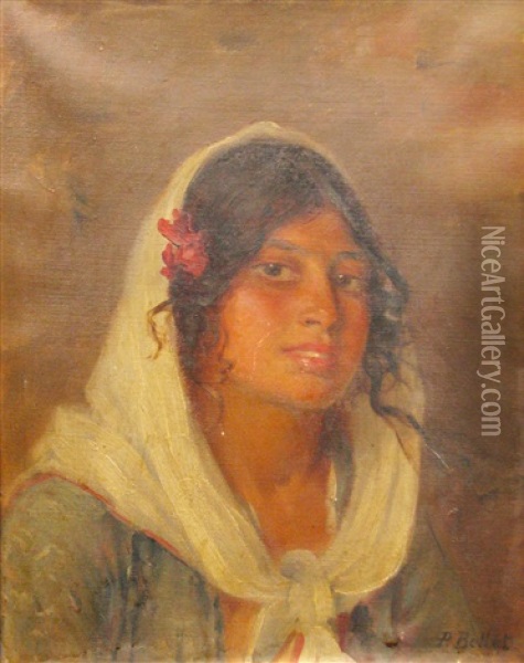 Gypsy Woman Oil Painting - Pierre Bellet
