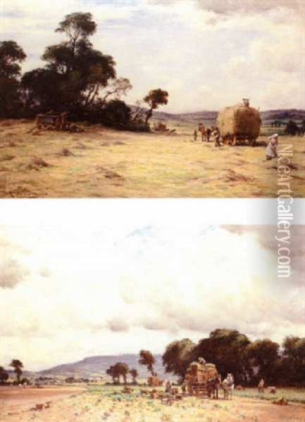 Gathering In The Hay Oil Painting - William Kay Blacklock
