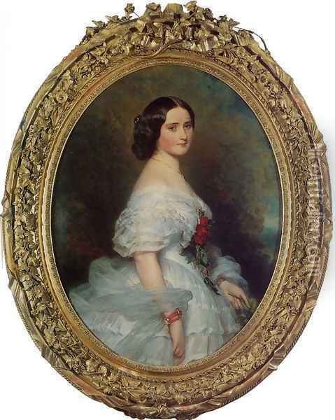 Anna Dollfus, Baronne de Bourgoing Oil Painting - Franz Xavier Winterhalter