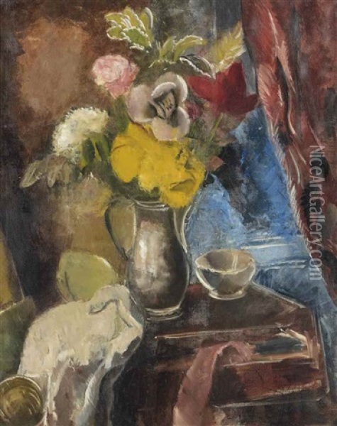 Le Bouquet Oil Painting - Charles Dufresne