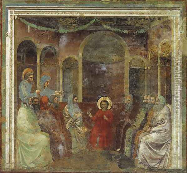 No. 22 Scenes from the Life of Christ- 6. Christ among the Doctors 1304-06 Oil Painting - Giotto Di Bondone