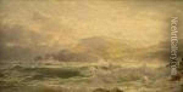 Scottish Cliffs Oil Painting - William Trost Richards