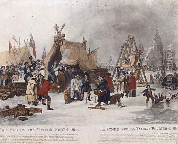 The Fair on the Thames, February 4th 1814 Oil Painting - Luke Clennell