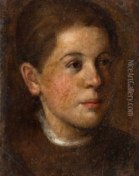 Portrait Of A Young Woman Oil Painting - Theodor Alt