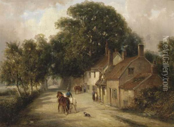 The Cherry Tree Inn, Woodbridge Oil Painting - Edward Robert Smythe