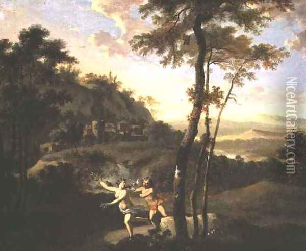 Apollo and Daphne Oil Painting - Gerard Hoet