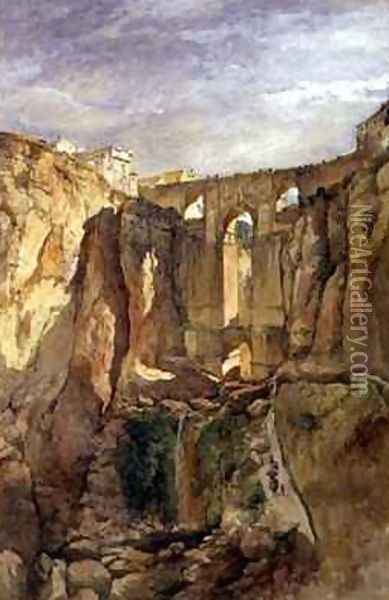 The Gorge Ronda Spain Oil Painting - Edward Angelo Goodall