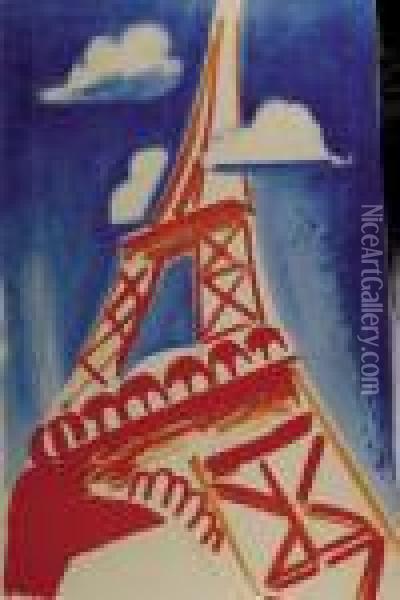 The Eiffel Tower Oil Painting - Robert Delaunay