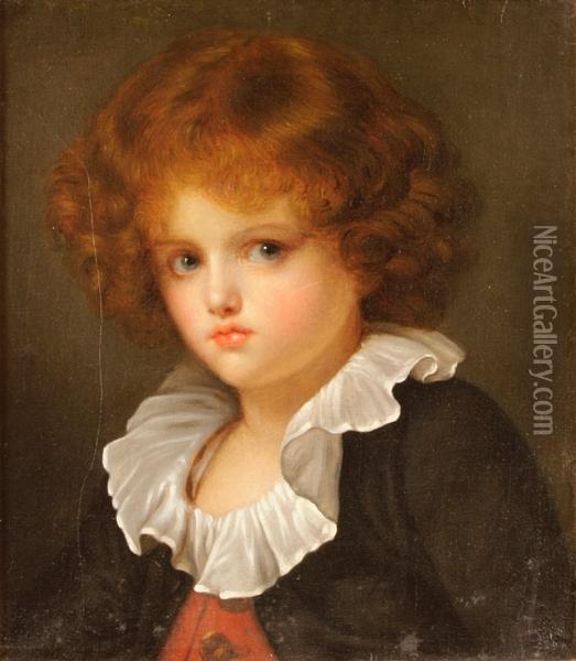 Boy In Red Waistcoat Oil Painting - Jean Baptiste Greuze
