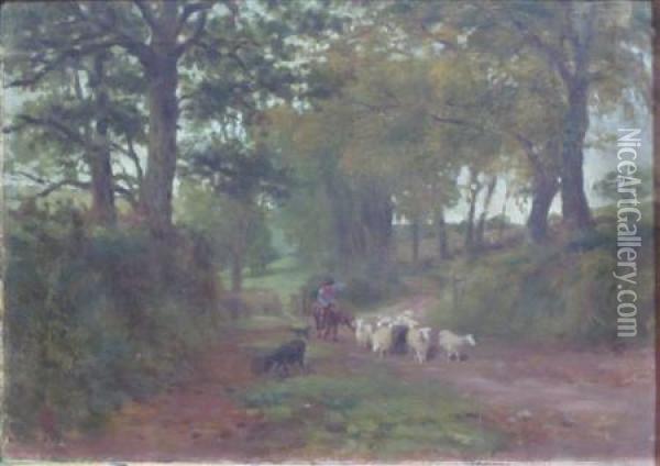 Devonshire Lane, Near Dawlish Oil Painting - Nathaniel Hughes John Baird