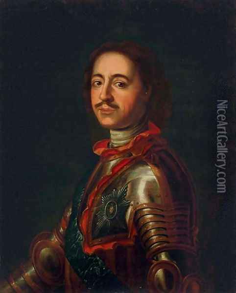Portrait of Peter the Great Oil Painting - Jean-Marc Nattier