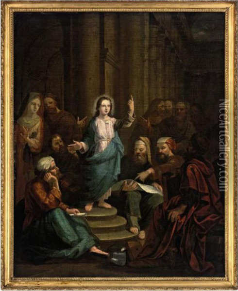 Christ Among The Doctors Oil Painting - Rembrandt Van Rijn