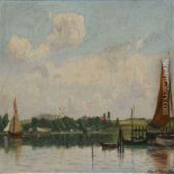 Coastel Scenery Oil Painting - Alfred Theodor Olsen