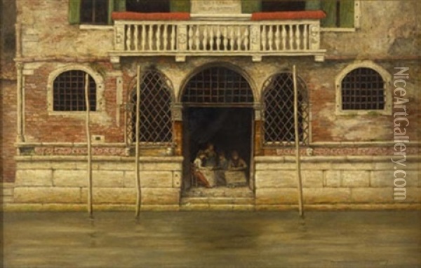 Doorway On The Grand Canal, Venice Oil Painting - Mortimer Luddington Menpes