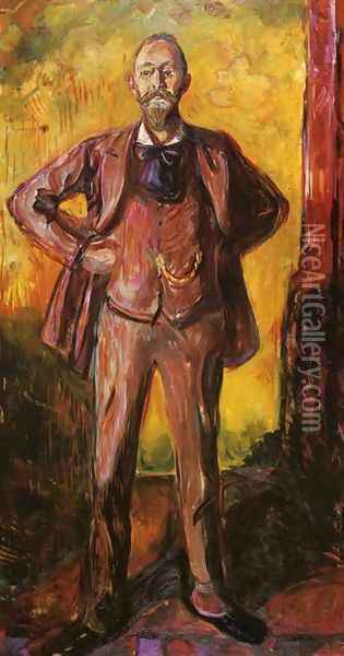 Professor Daniel Jacobson Oil Painting - Edvard Munch