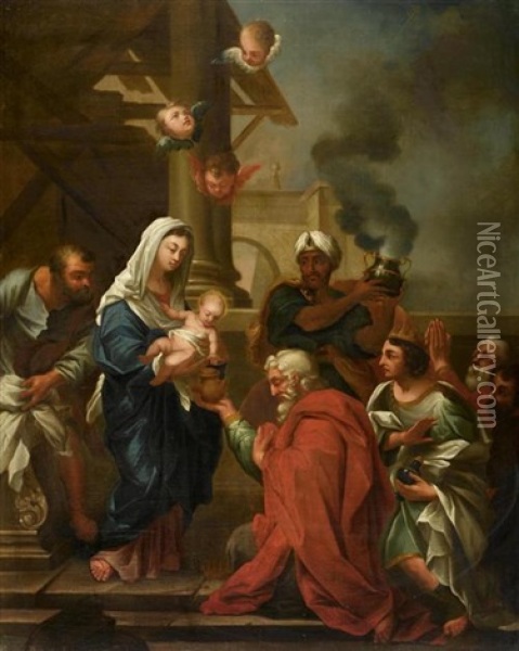 Anbetung Der Heiligen Drei Konige Oil Painting -  Parmigianino