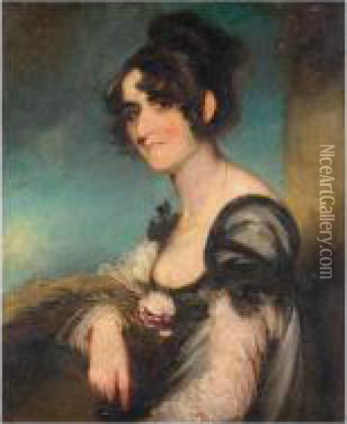 Portrait Of Mrs Tucker Oil Painting - Thomas Hickey