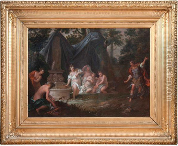 Paesaggio Con Diana E Atteone Oil Painting - Jacopo (Giacomo) Amigoni