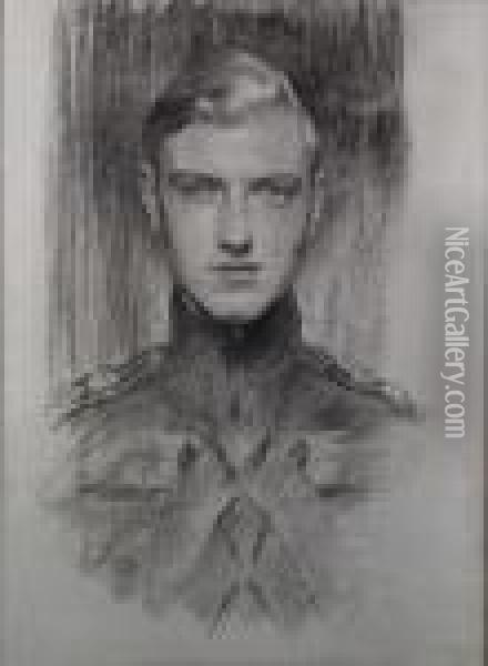 Shoulder Length Portraitof Robert Gould Shaw Iii In Uniform Oil Painting - John Singer Sargent