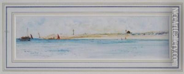 Off Hayling Oil Painting - Charles Edward Dixon