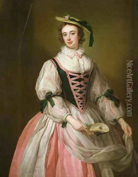 Portrait of Frances Macartney Oil Painting - George Knapton