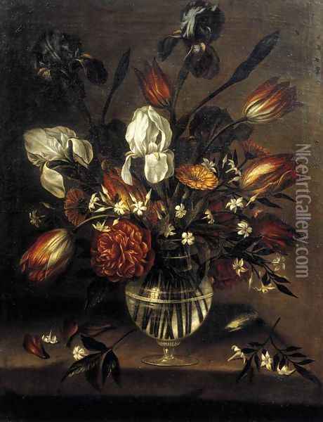 Vase of Flowers Oil Painting - Antonio Ponce
