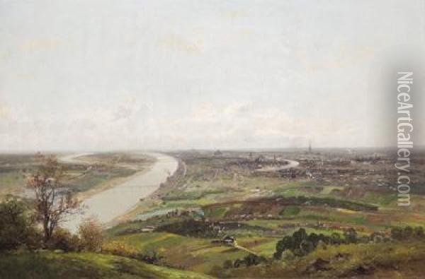 View Above Vienna Oil Painting - Adolf Kaufmann