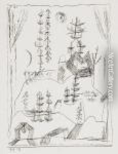 Zahlenbaumlandschaft Oil Painting - Paul Klee
