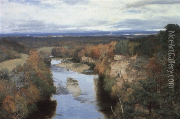 The Findhorn And Moray Firth Oil Painting - David Farquharson