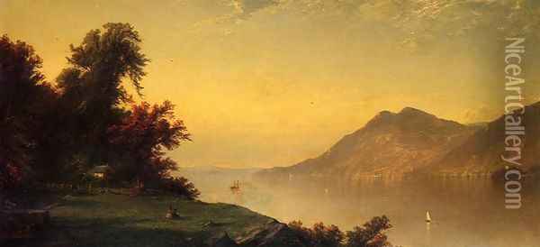 Hudson River at West Point Oil Painting - Alexander Lawrie