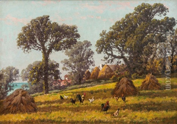 Rural Idyll In Brittany Oil Painting - William Baptiste Baird