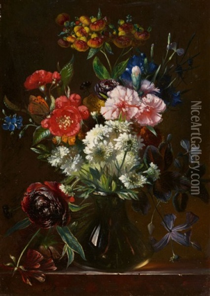 Floral Still Life Oil Painting - Arnoldus Bloemers