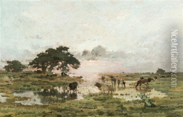Marais En Campine Oil Painting - Adriaan Josef Heymans