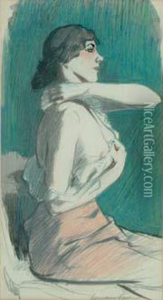 Femme A Sa Toilette Oil Painting - Rene Georges Hermann-Paul