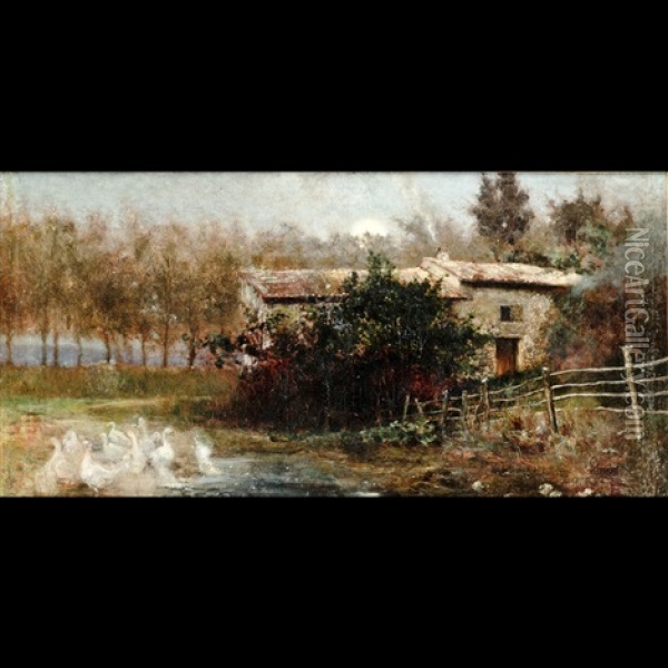 Casolare Oil Painting - Eugenio Gignous