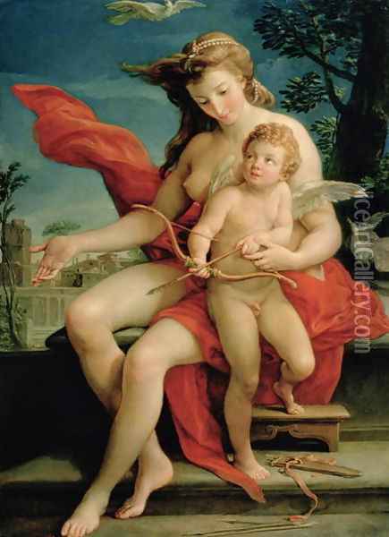 Venus and Cupid 1785 Oil Painting - Pompeo Gerolamo Batoni