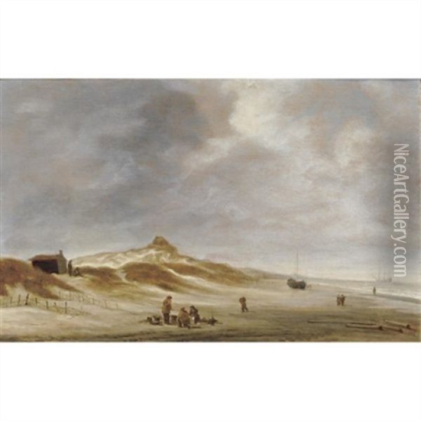 Landscape With Dunes Oil Painting - Godaert Kamper
