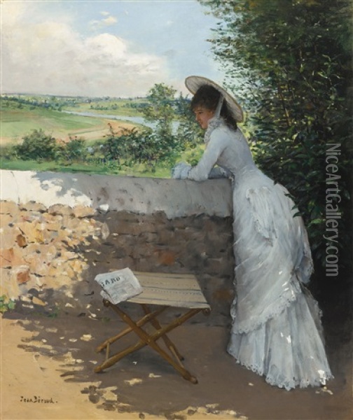 Un Figaro De Reve Oil Painting - Jean Beraud