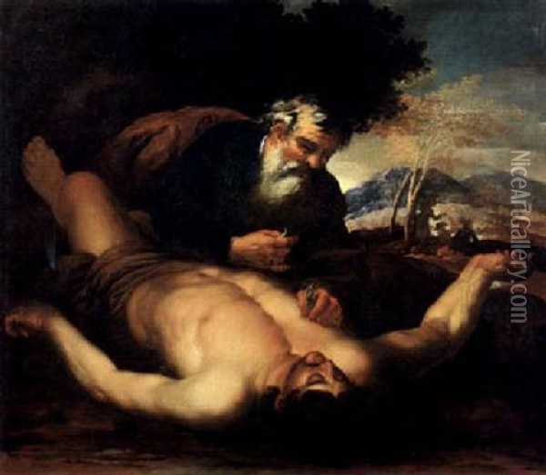 Il Buono Samaritano Oil Painting - Johann Carl Loth