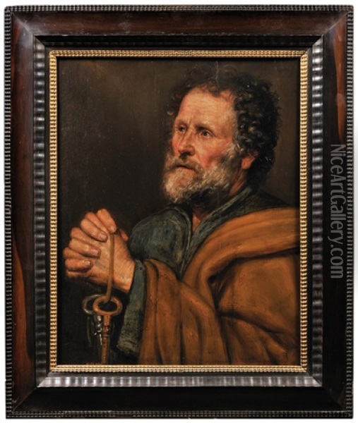 St. Peter With Keys Oil Painting - Jacob Jordaens